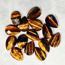 10X15MM FACETED PEAR CABOCHON TIGER EYE(8PCS/BAG)